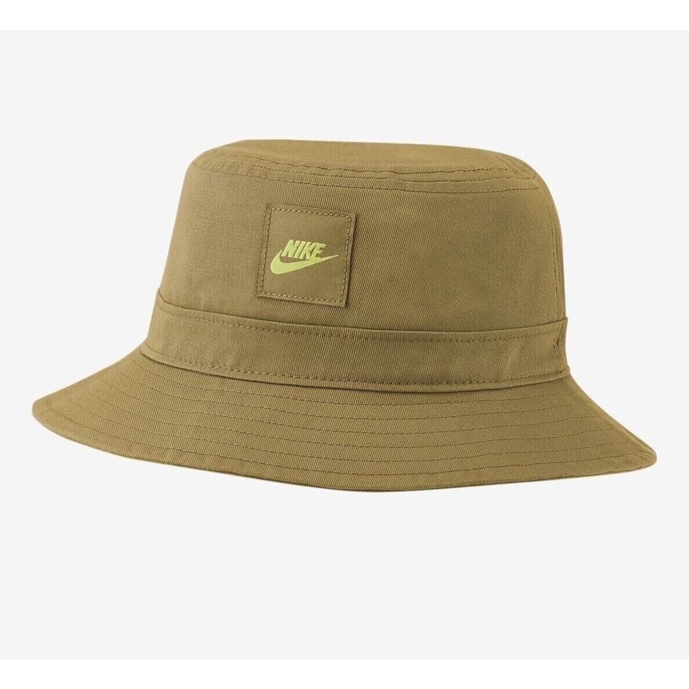 Nike Sportswear Bucket Hat Olive Gold Mustard Tan CK5324-382 Mens Womens S/M NEW